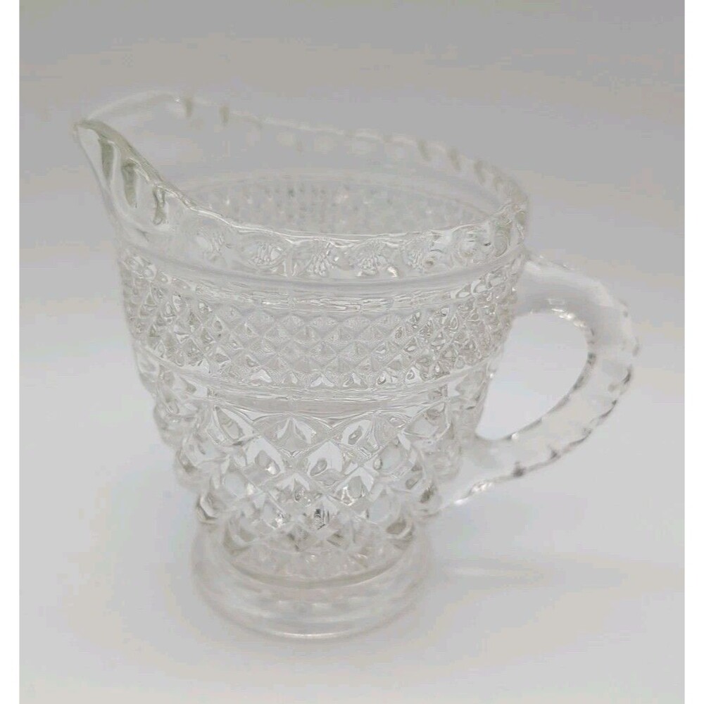 VINTAGE 1960'S Anchor Hocking Wexford Creamer Glass Pitcher